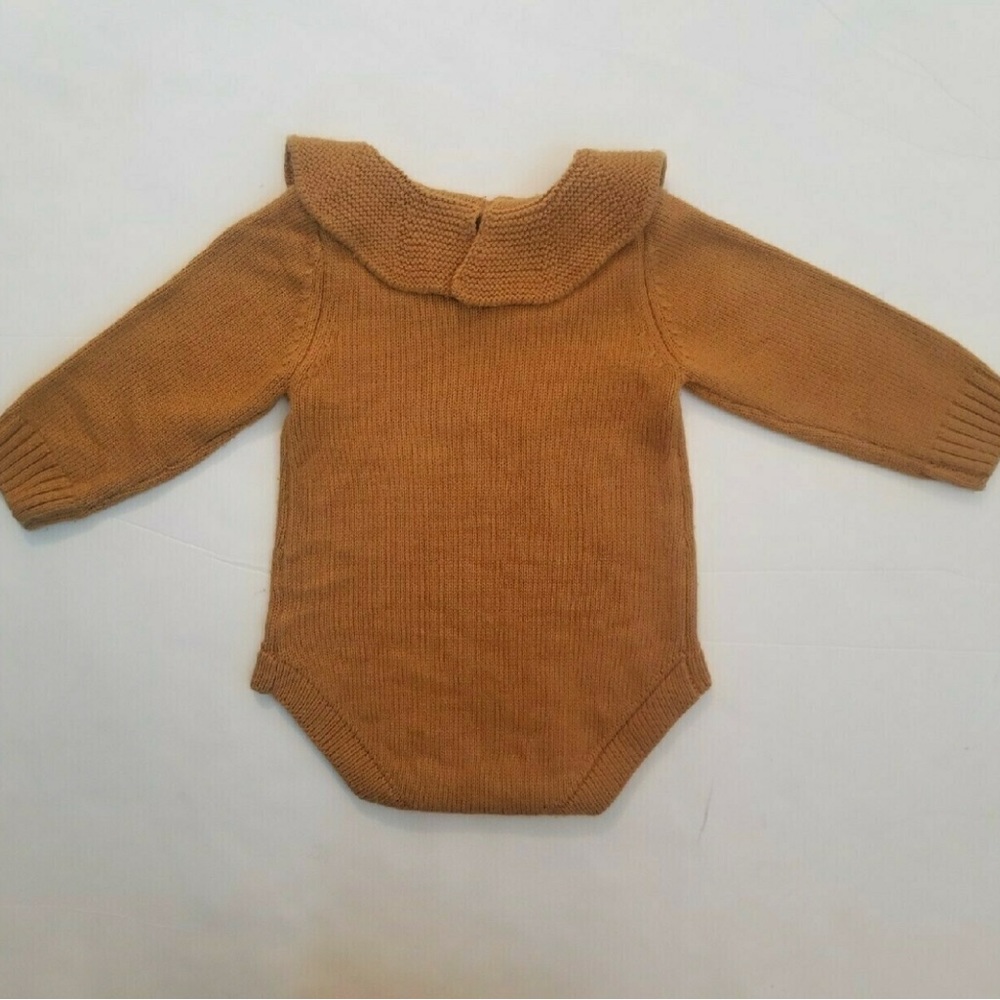 Knit Romper Ruffle Collar - Picture 4 of 5